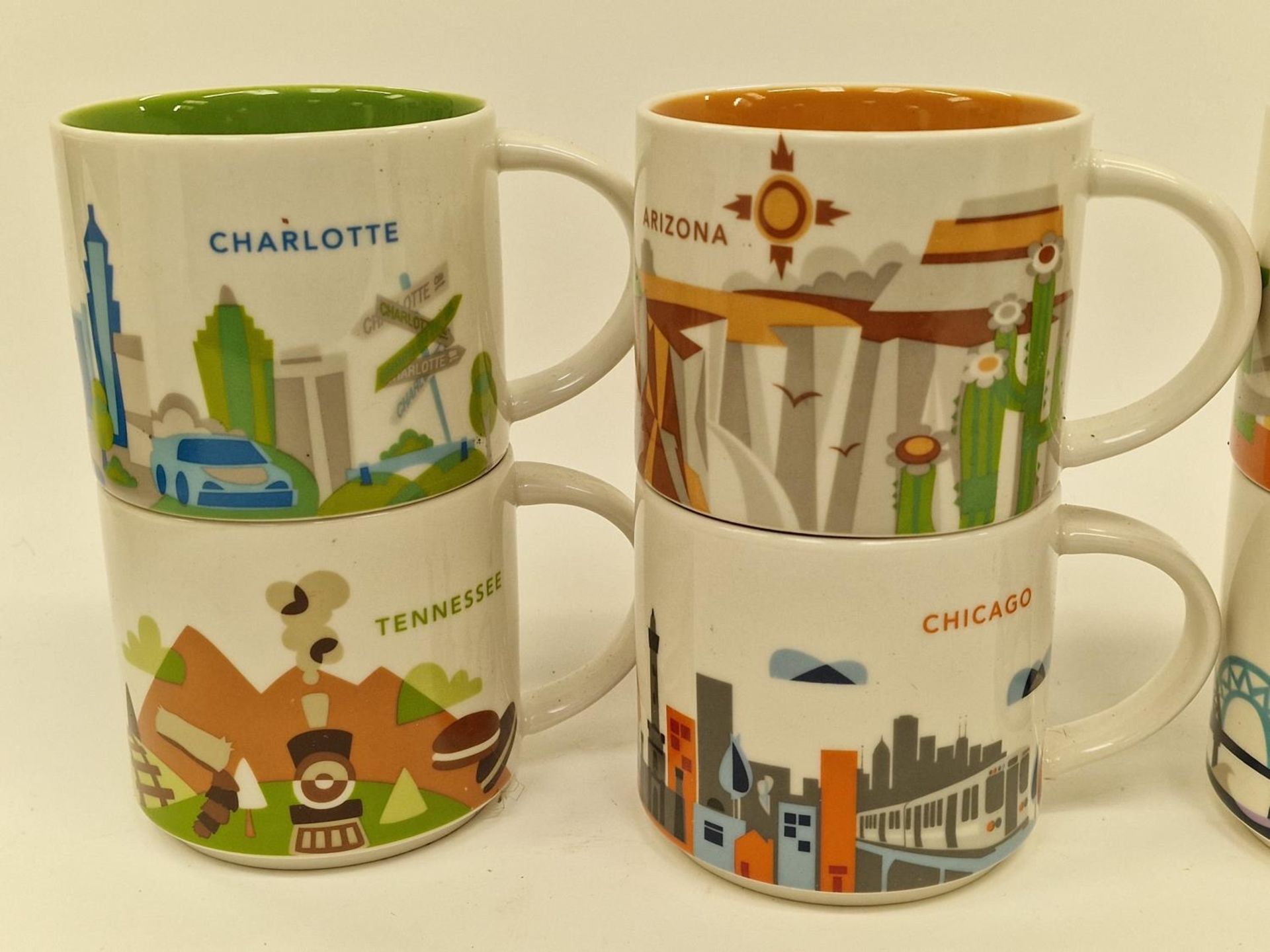 Starbucks "You Are Here" collection of U.S. porcelain mugs to include Arizona, Waikiki, Denver, - Image 2 of 4