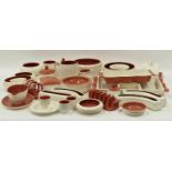 Poole Pottery Twintone collection in the rarer "Red Indian" colourway to include dinnerware, egg