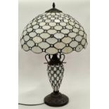 Tiffany style table lamp with matching shade 63cm tall.