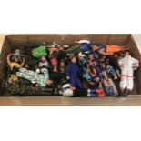 Large box of various Action men along with a Artic mission Husky - Gorilla - Crocodile - Dr X figure