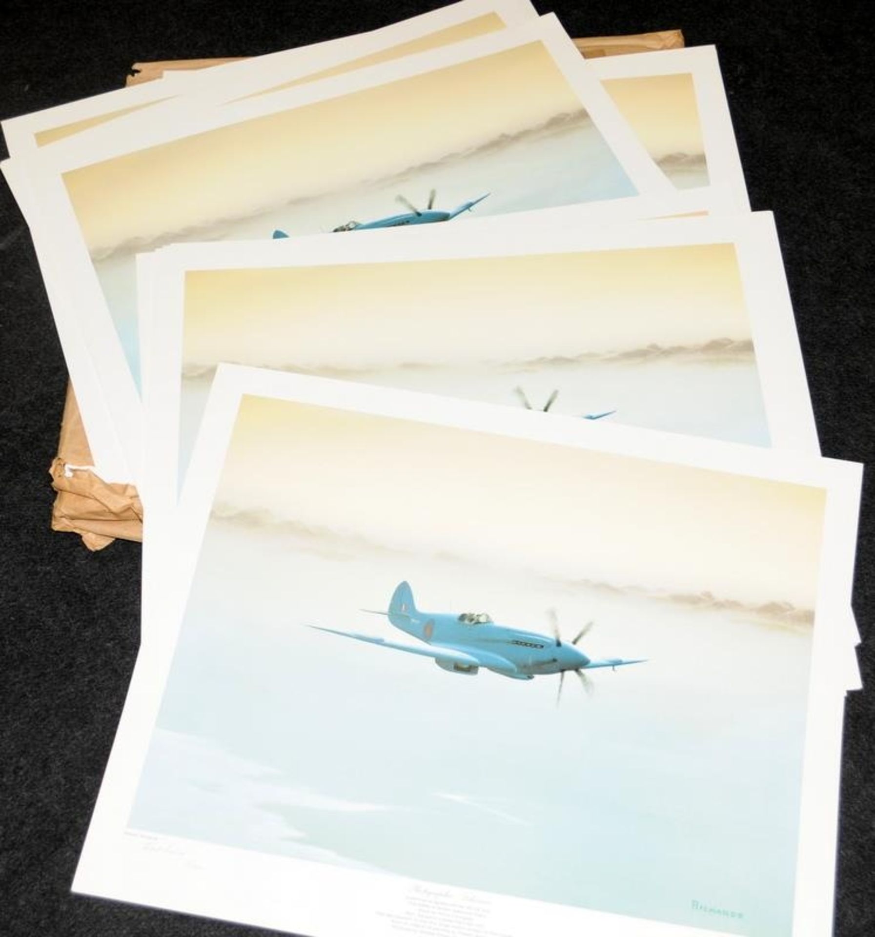 Very large quantity of signed and numbered prints 'Photographic Likeness' featuring Supermarine