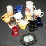 Large quantity of vintage breweriana branded water jugs. 13 items in lot