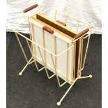 Vintage 1960's magazine rack that converts into a side table.