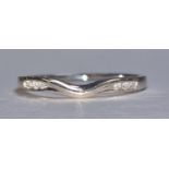 Diamond 0.05 9ct white gold ring Size P +