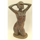 Contemporary bronzed nude sculpture of a lady 45cm tall.