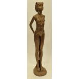 David Neaves large signed sculpture of a nude mythical figure 58cm tall.