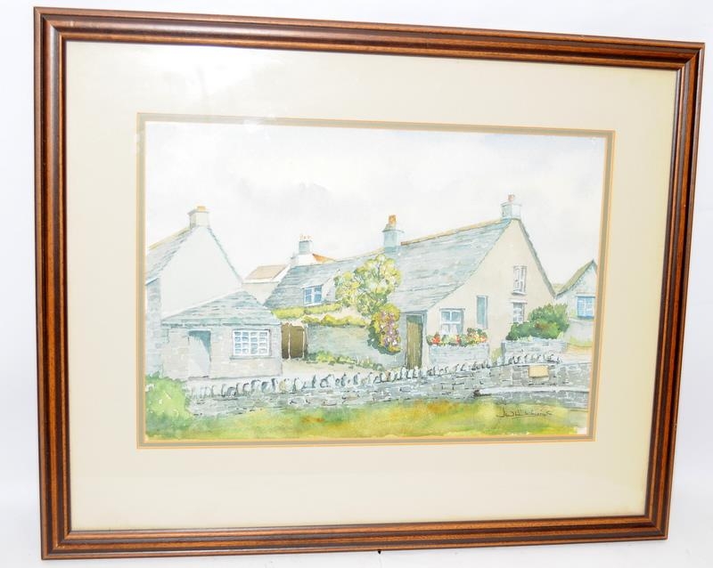 Pair of framed watercolours of local Dorset scenes, one described as Kingston Village - Dorset, - Image 4 of 7