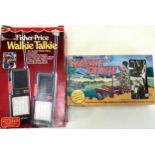 Vintage boxed Walkie Talkie sets. From 1983 we have a Fisher Price Sky Talkers Walkie Talkie