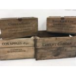 4 x advertising wooden crates