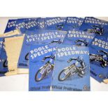 Scarce collection of early Poole Pirates Speedway matchday programmes from their very first season