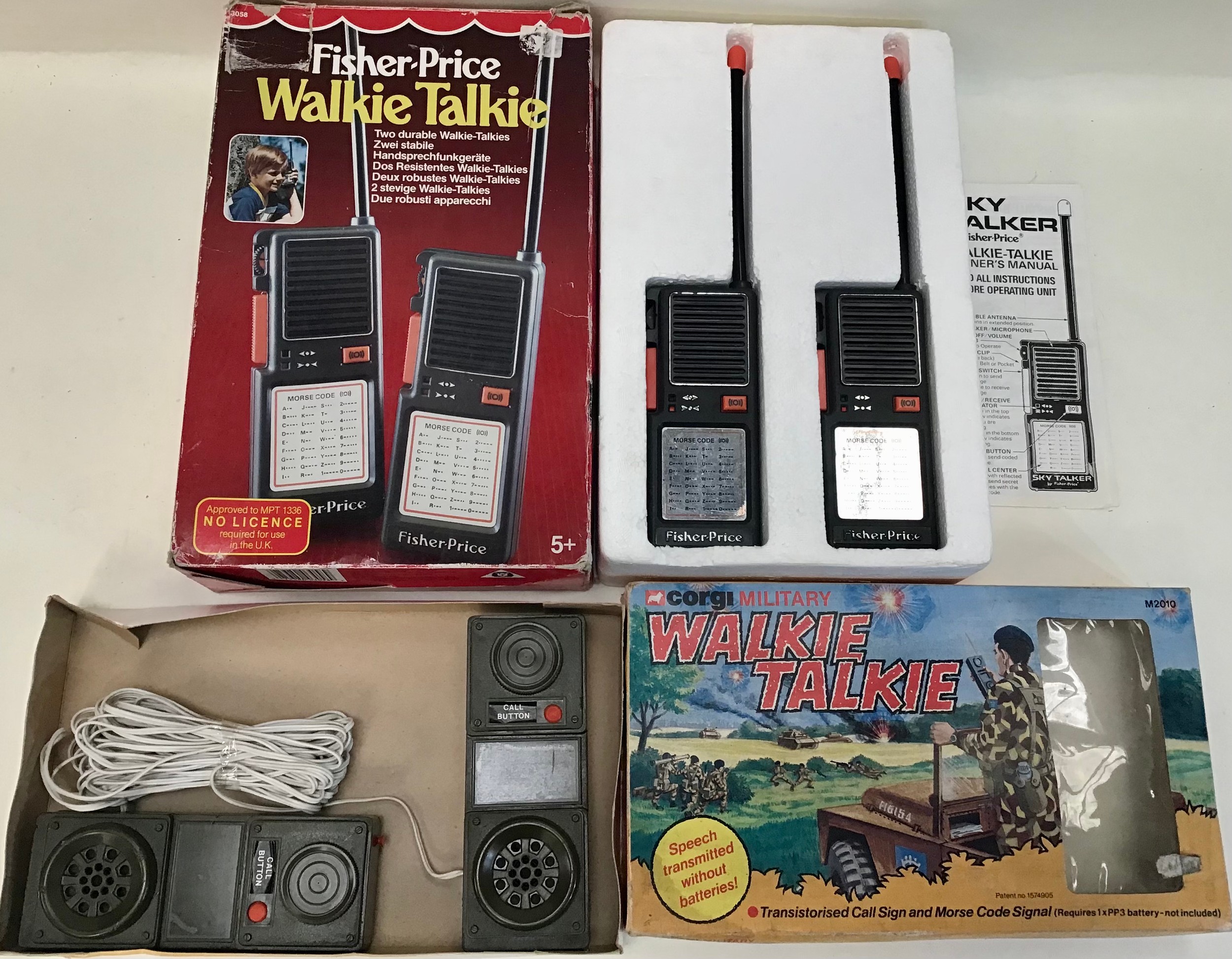 Vintage boxed Walkie Talkie sets. From 1983 we have a Fisher Price Sky Talkers Walkie Talkie - Image 2 of 2