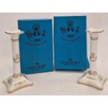 Coalport fine bone china pair of boxed limited edition candlesticks commissioned by the third