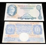 Bank of England Britannia £5 Five Pound serial no. D84 927774 signed O'Brien c/w Blue £1 one pound