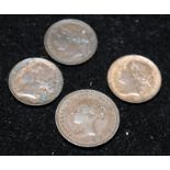 4 Victorian Half and Third Farthing coins (13)