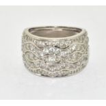 A 925 silver DQCZ wide band ring Size P/Q