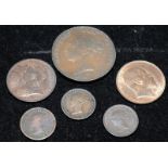 6 Victorian and later copper coins (10)