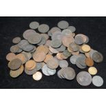 Small bag of old copper coins (1)