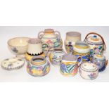 Collection of vintage Poole Pottery in the traditional pattern and including Carter Stabler Adams.