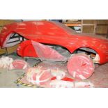 Full size promotional facsimile Land Rover Range Rover Discovery body in red moulded plastic. Part