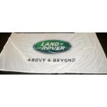 Large Land Rover "Above and Beyond" promotional advertising flag 2.2x1.1m.