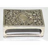 Silver embossed match book holder