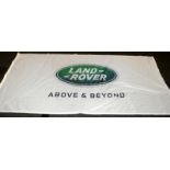 Large Land Rover "Above and Beyond" promotional advertising flag 2.2x1.1m.