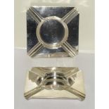 925 silver pair match ash trays 94g