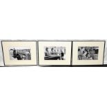 Three framed Rolls Royce b&w promotional photographs featuring Grace Kelly, Joan Crawford and Eartha