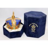 Royal Crown Derby Imari paperweight, boxed - Queen Victoria 100 year crown