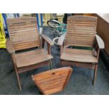 Double hardwood garden seat.