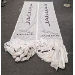 Collection of Jaguar promotional advertising flags each measuring 295x81cm (10).