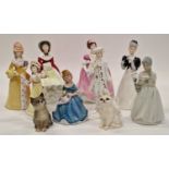 Collection of porcelain figurines by various makers to include Francesca together with two Beswick