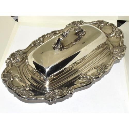 Mixed silver and silver plate to include glass lined butter dish Yeoman of England - Image 3 of 4