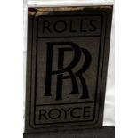 Stainless steel contemporary Rolls Royce advertising sign 27x44cm.