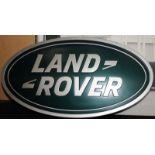 Contemporary Land Rover advertising sign in oval form 85x157cm.