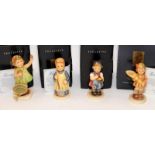 A collection of Goebel Hummel figures including 'Forever Yours', 'From Me To You', 'Garden