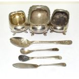 Mixed silver items 130g