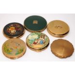 A collection of vintage ladies compacts by Stratton. 6 in lot