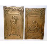 Pair of Sir William Hamo Thornycroft R.A. (1850-1925) bronze horticultural presentation plaques in