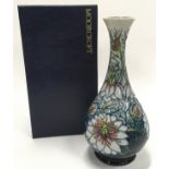Moorcroft Rachel Bishop Love in a Mist Vase 1996. Limited edition 124/300. Tubeliner Gillian Powell.