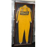 Full auto race suit belonging to Bobby Rahal. Winner of 24 races and three Championships