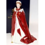 Royal Worcester figurine ' In Celebration Of The Queen's 80th Birthday'. Boxed