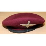 Vintage Paratroop Regiment Red Beret c/w metal cap badge