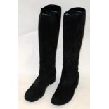 Boxed pair of Gabor calf length black suede boots size 5. Unworn, retail price £165