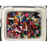 Large container of loose Lego bits.