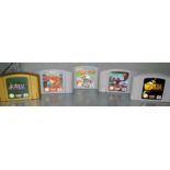 Collectible Nintendo 64 games cartridges including Zelda, MarioCart etc. 5 in lot
