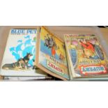 Quantity of vintage Annuals, mostly Rupert and Blue Peter dating from 1960's