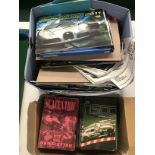 2 X boxes of various Scalextric magazines and books.