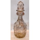 Vintage glass decanter with stopper. 33cms tall. On behalf of Forest Holme charity.