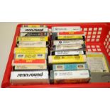 A collection of vintage 8-track cassettes. 21 in lot